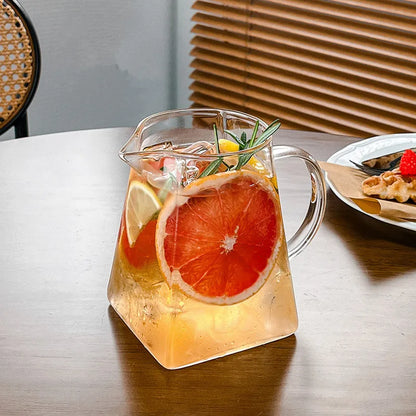 300ml Unique Shaped Glass Mug with Handle – High Borosilicate Glass for Any Drink