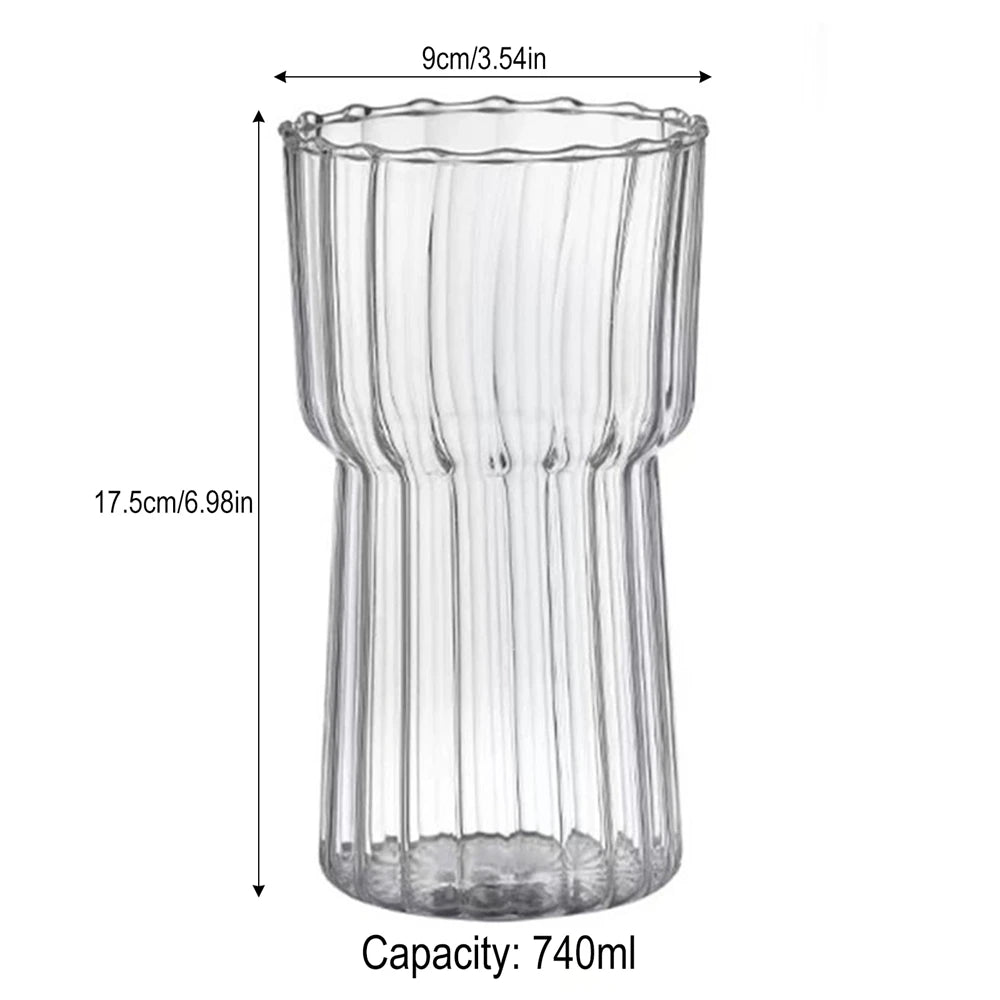 350/500/550/750ML Can-Shaped Glass Cups with Bamboo Lids & Glass Straws