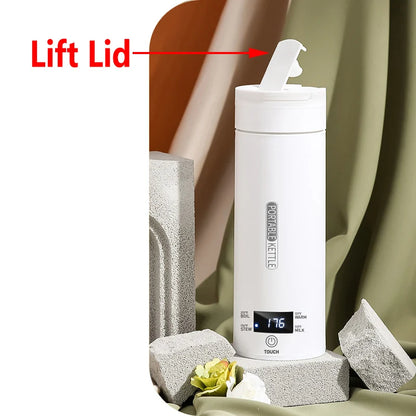Electric portable thermos bottle style, Leakproof Portable Fast Water Boiling Thermos Bottle