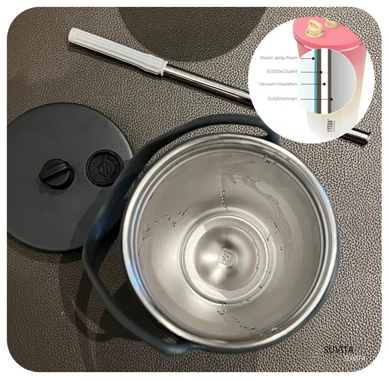 600ML Thermos Stainless Steel Vacuum Insulated Travel Mug | Gradient Color Thermal Cup