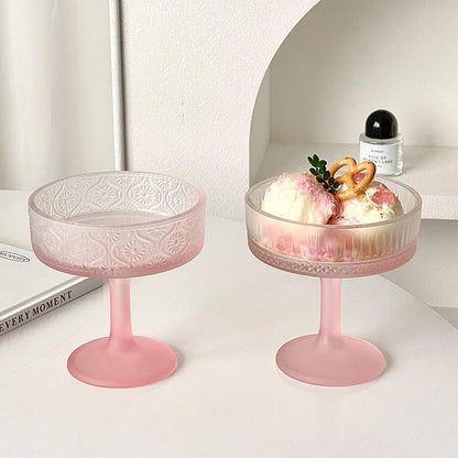 Premium Pink Frosted Highball Glass – Elegant Cocktail & Champagne Glass