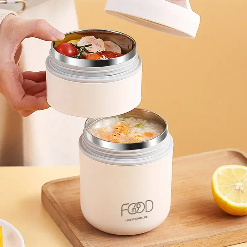 Portable Thermal Porridge Cup Insulation Lunch Box Warmer Thermos Soup Cup