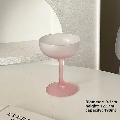 Pink Frosted Highball Glass – Elegant Cocktail & Champagne Glass