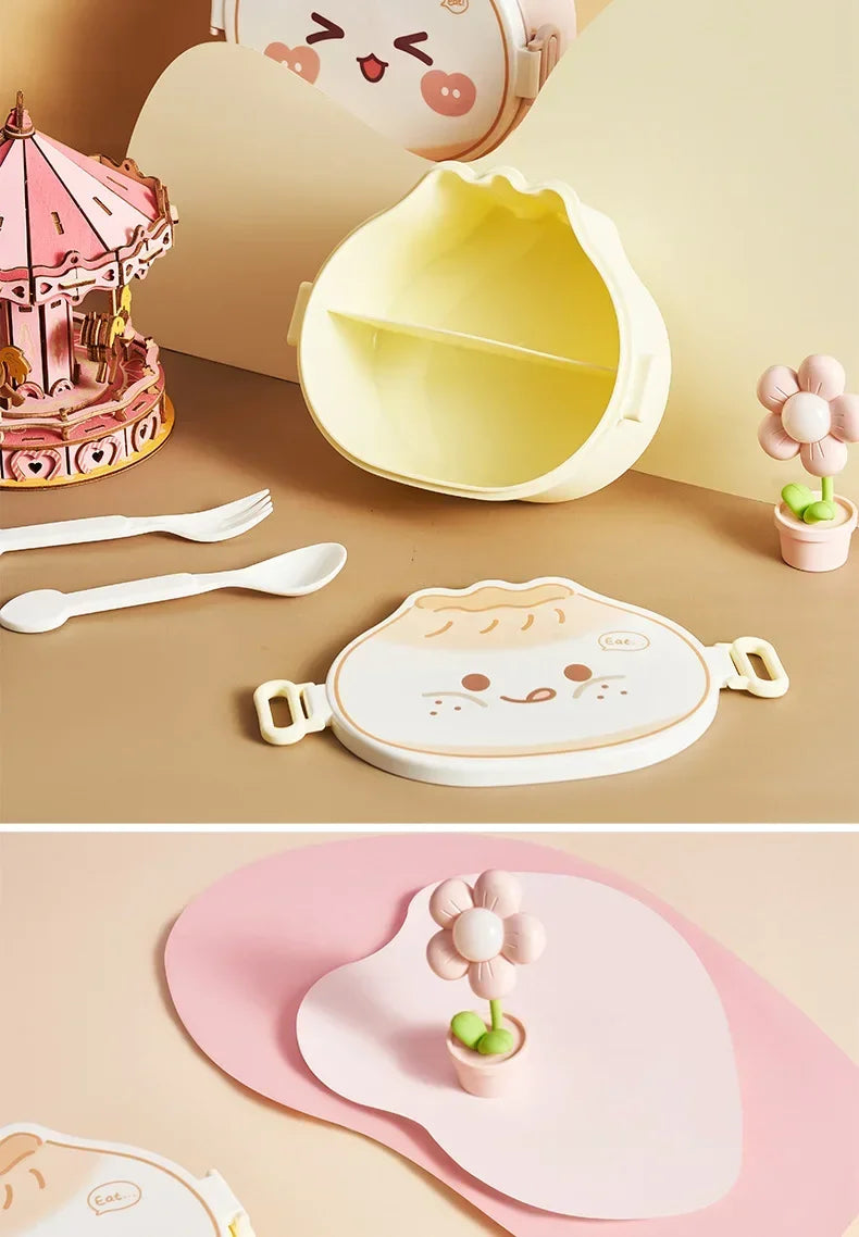 Kids Creative Lunch Boxes-hamburger, fries, and toast shapes