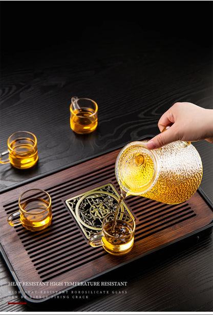 High-Quality Heat Resistant Glass Teapot – Borosilicate Glass with Colored Knob