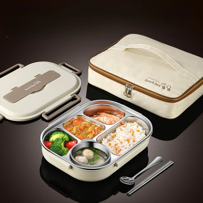 Full set Stainless Steel Insulated Lunch Box Set with Bag – Portable & Leakproof