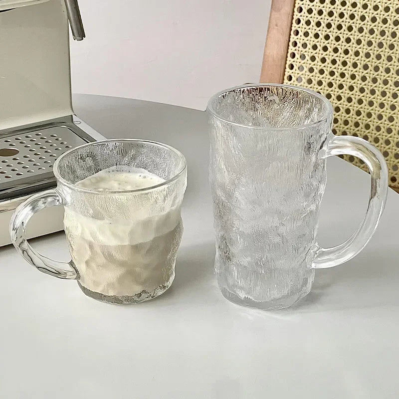 2pcs Glacier Patterned Glass Set – 300ml & 400ml