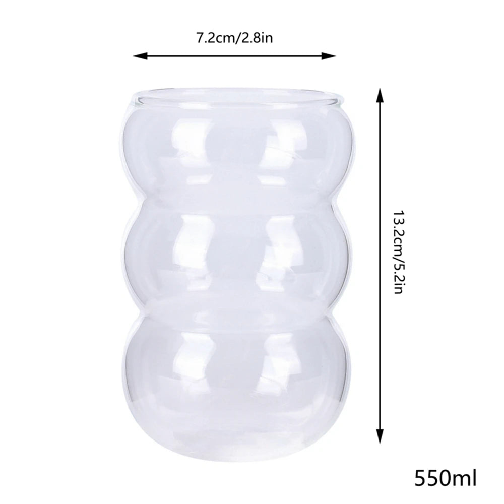 350/500/550/750ML Can-Shaped Glass Cups with Bamboo Lids & Glass Straws