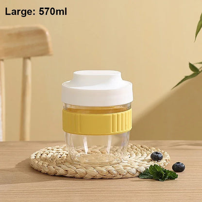 Portable Breakfast Cup with Spoon — Oatmeal, Cereal, Yogurt- On-the-Go Food Container