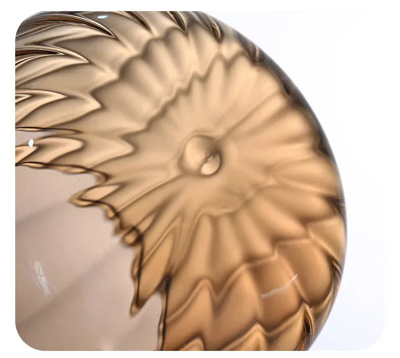 400ml High Borosilicate Glass Cup – Creative Striped Pumpkin-Shaped Mug