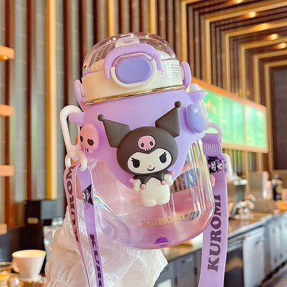 Large 820ML cute Cartoon Character Water Bottle – Cute & Unique