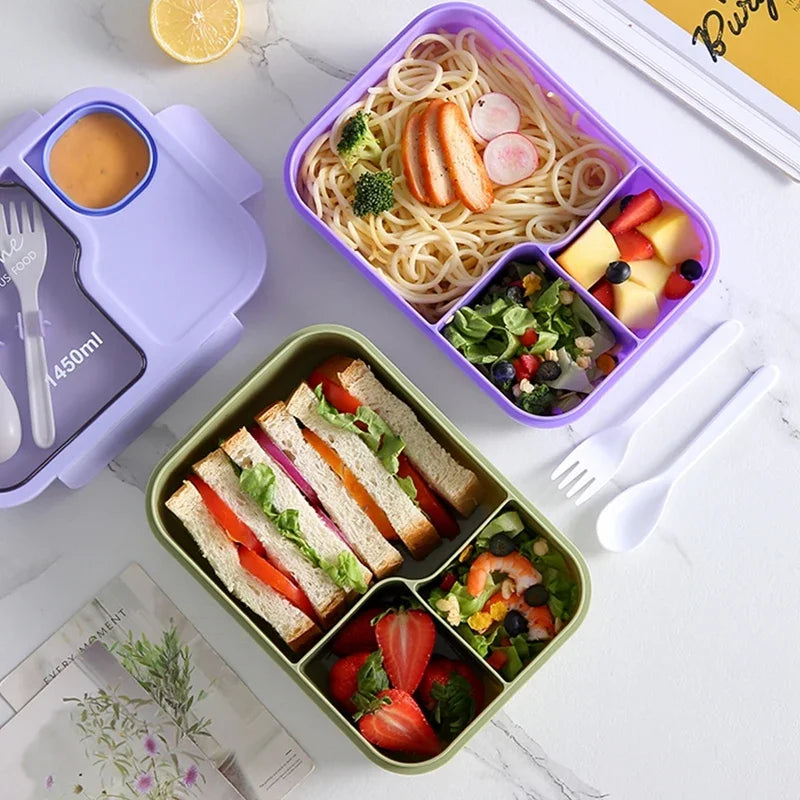 Cute Kids Lunch Box with Compartments – Leakproof Bento Lunchbox