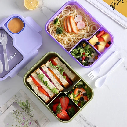 Cute Kids Lunch Box with Compartments – Leakproof Bento Lunchbox