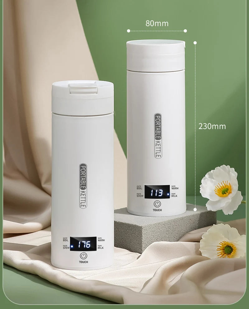 Electric portable thermos bottle style, Leakproof Portable Fast Water Boiling Thermos Bottle