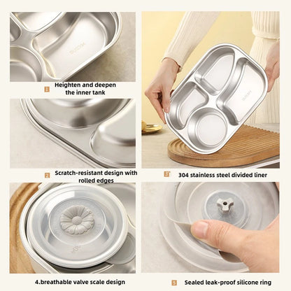 Full set Stainless Steel Insulated Lunch Box Set with Bag – Portable & Leakproof