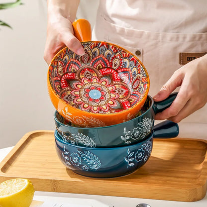 Ceramic Single Handle Bowl – Bohemian Creative Design