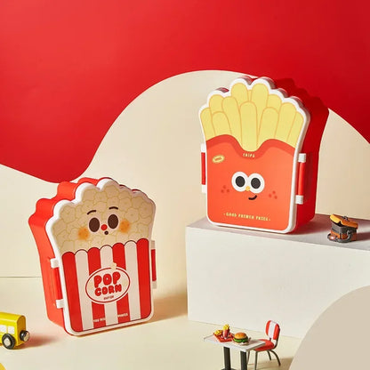 Kids Creative Lunch Boxes-hamburger, fries, and toast shapes
