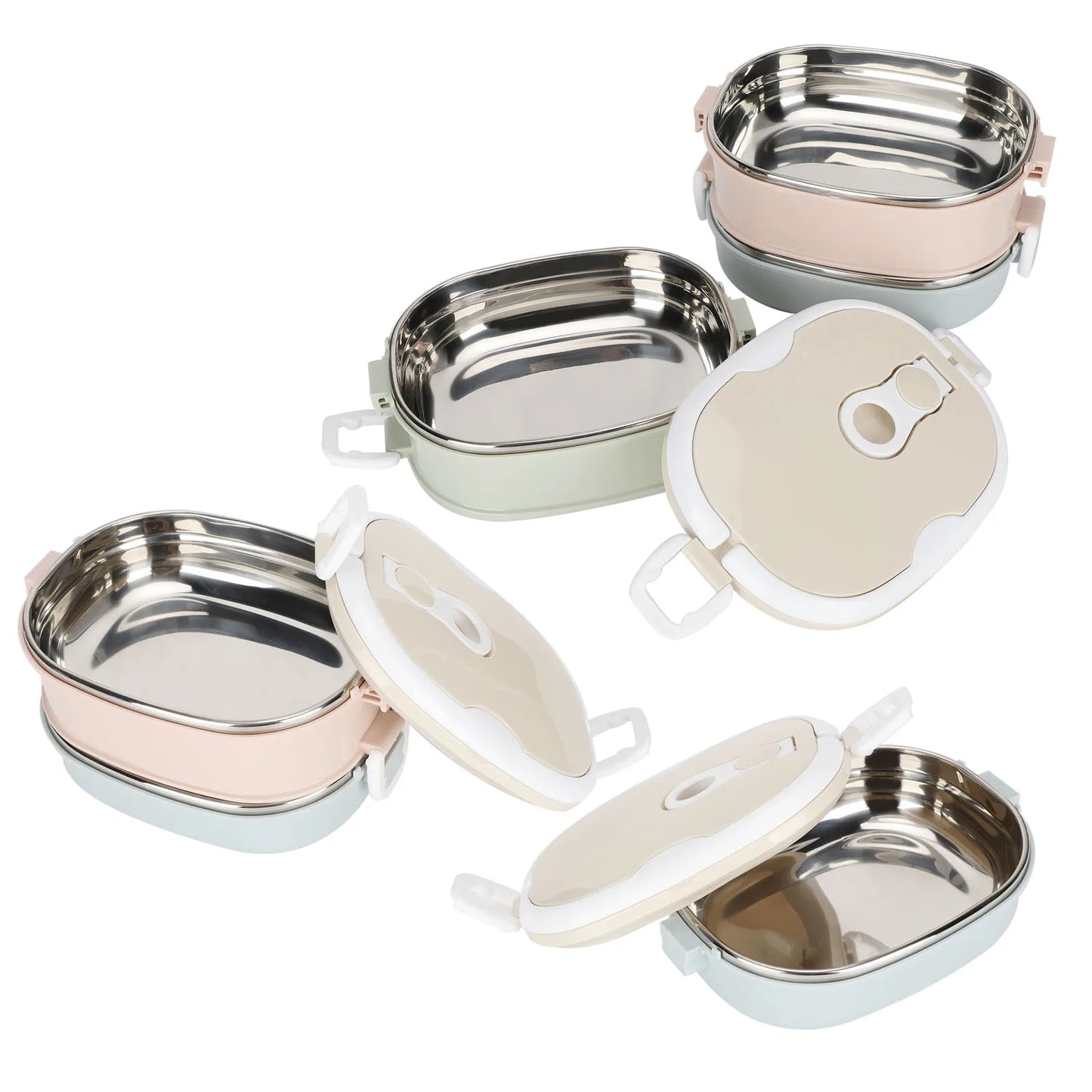 Multi-Layer Insulated Lunch Box Portable Stainless Steel