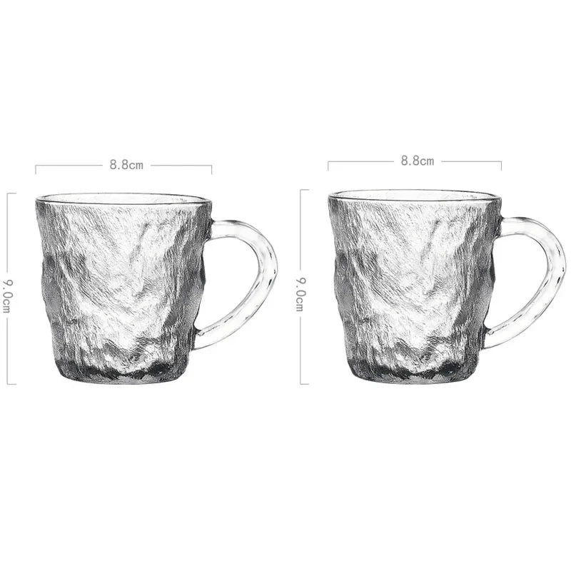 2pcs Glacier Patterned Glass Set – 300ml & 400ml