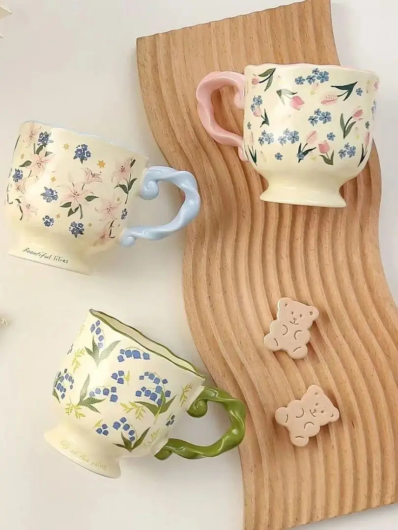 300ml Floral Vintage Retro Mug – Beautiful Coffee & Tea Cup