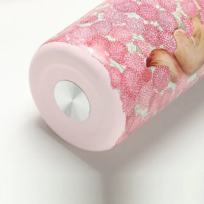 Cute printed Kids Insulated water bottle with straw