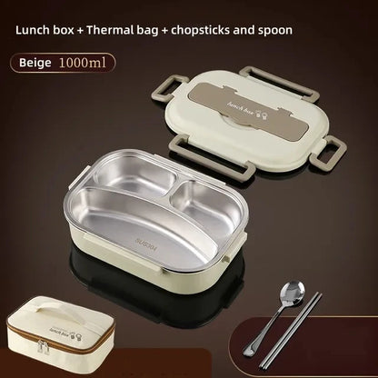 Stainless Steel Compartment Insulated Lunch Box – Portable & Leakproof with insulated lunch bag Set