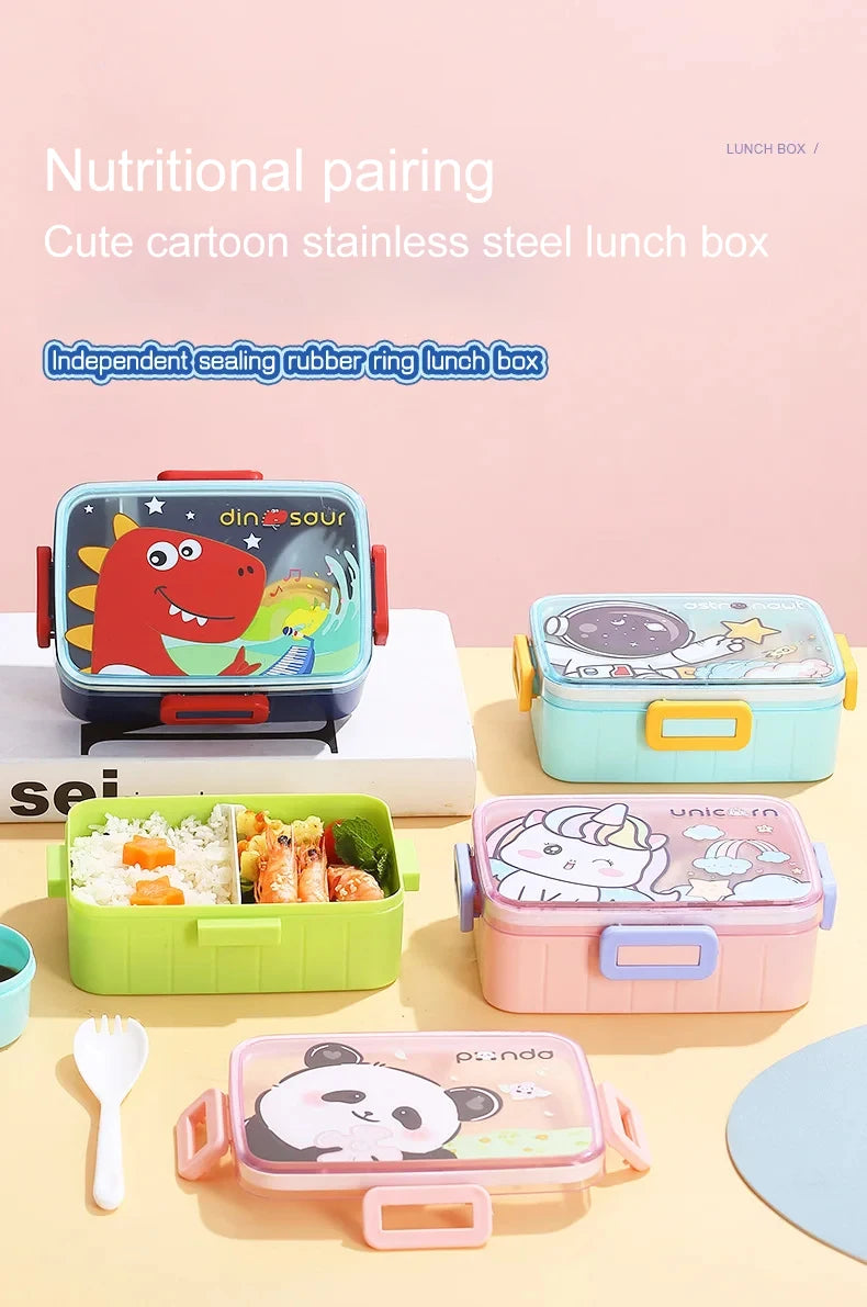 Cute Kids Lunch Box with multiple Compartments style – Leakproof Bento Lunchbox