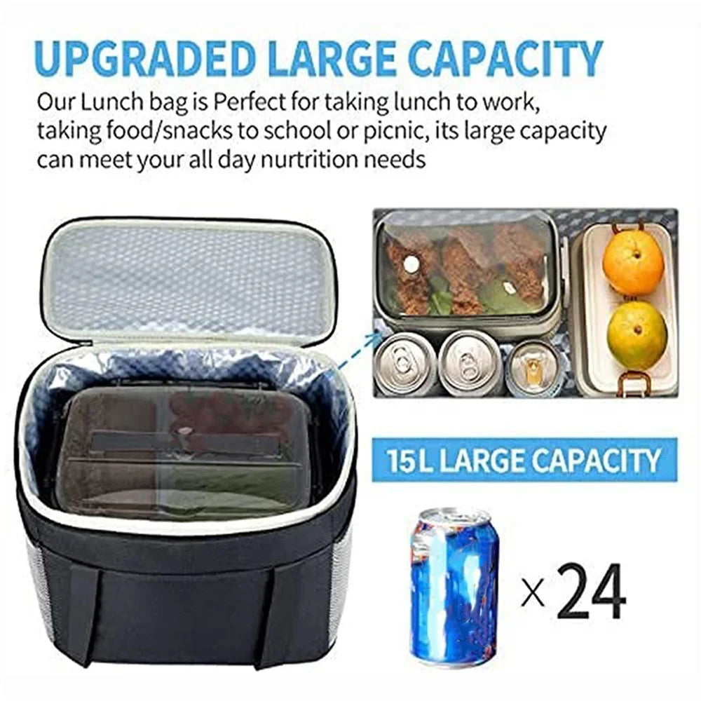 personalized gold letter printing picnic Bag Portable Lunch Bags Insulated Cooler Bag