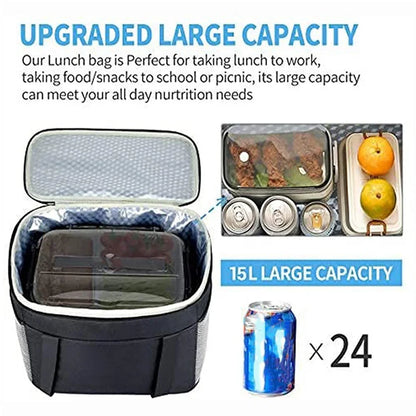 personalized gold letter printing picnic Bag Portable Lunch Bags Insulated Cooler Bag