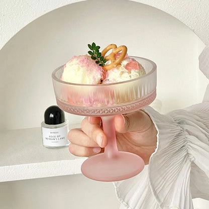 Premium Pink Frosted Highball Glass – Elegant Cocktail & Champagne Glass