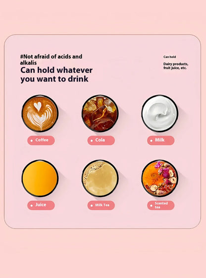 2025 New Extra large 800ML Insulated Thermos Travel Coffee Cup with Built-in Tea Container & Straw