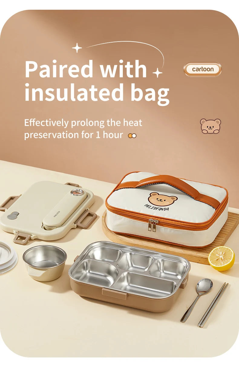 FREE SHIPPING! HOT DEAL the ultimate combo! Complete Set lunch box Includes cutlery, soup container  and insulated lunch bag.