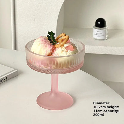 Premium Pink Frosted Highball Glass – Elegant Cocktail & Champagne Glass