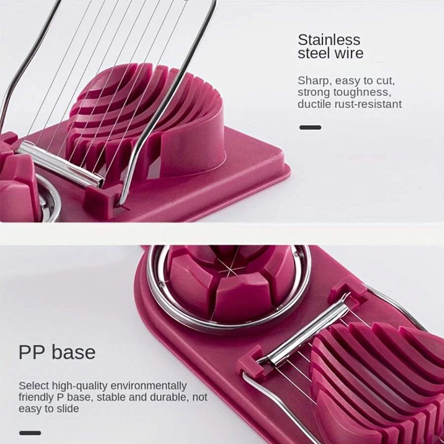 Multifunctional egg cutter 2-in-1 stainless steel wire pull egg cutter for hanging kitchen accessory tools