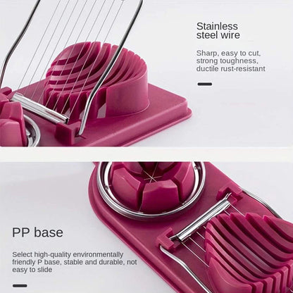 Multifunctional egg cutter 2-in-1 stainless steel wire pull egg cutter for hanging kitchen accessory tools