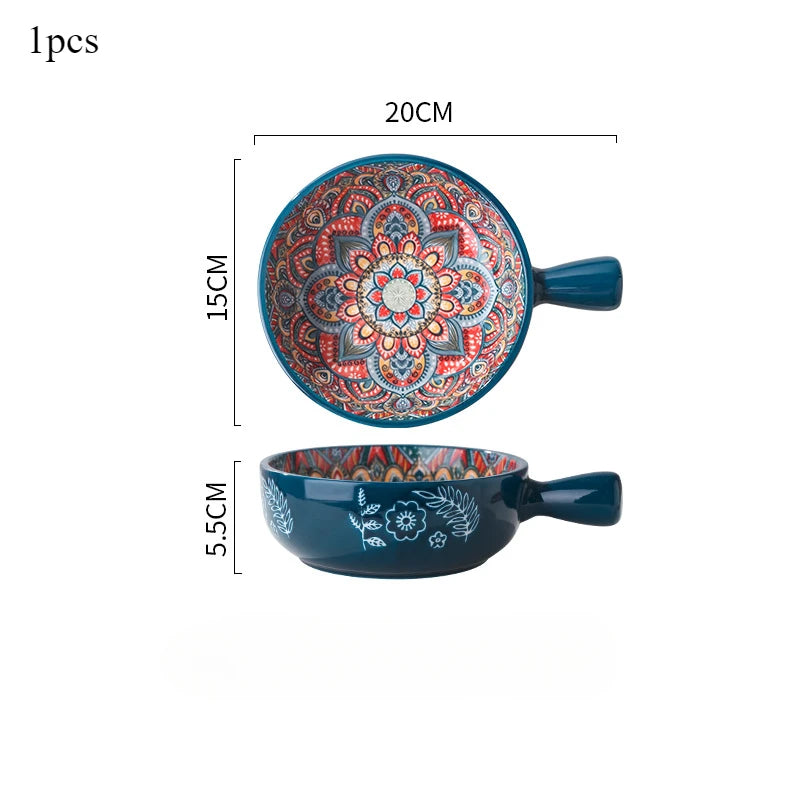 Ceramic Single Handle Bowl – Bohemian Creative Design