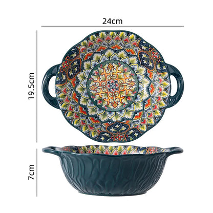 Bohemian Retro pattern Ceramic Dinnerware – Plates & Bowls