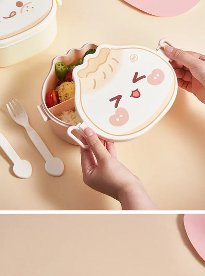 Kids Creative Lunch Boxes-hamburger, fries, and toast shapes