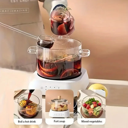 Cooking Pot 1.6L – Heat-Resistant Borosilicate Glass Pot