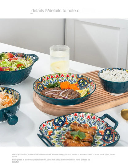 Bohemian Retro pattern Ceramic Dinnerware – Plates & Bowls