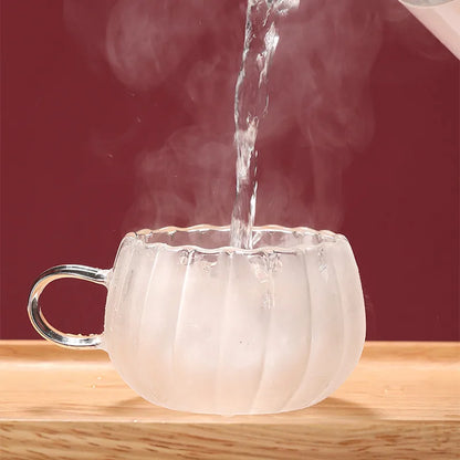 Stripe Coffee & Tea Mug – Double Wall Borosilicate Glass Cup