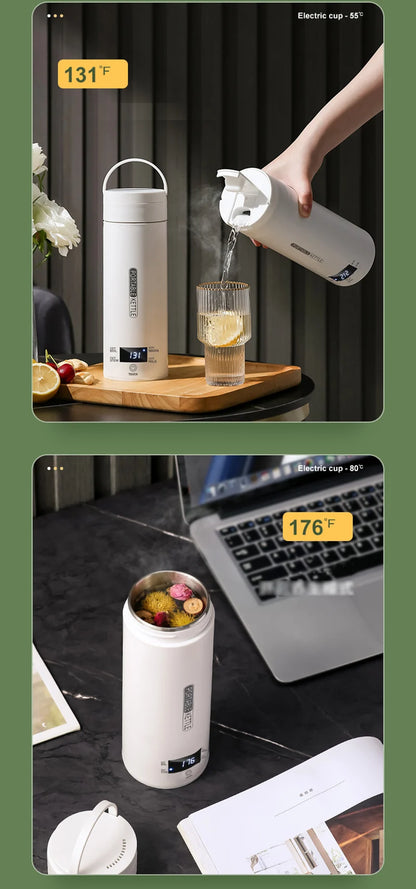 Electric portable thermos bottle style, Leakproof Portable Fast Water Boiling Thermos Bottle