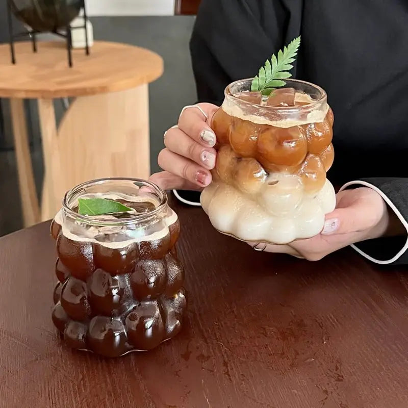 Unique & Cute Grape Shaped Transparent Glass Cup
