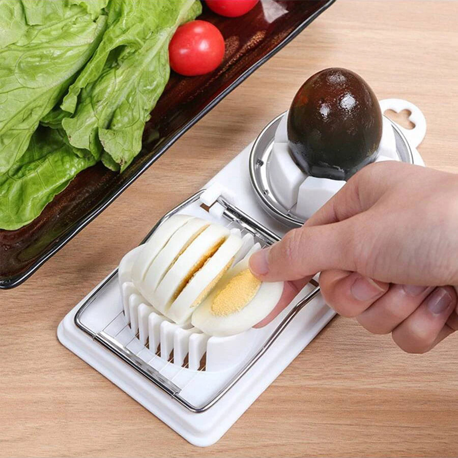 Multifunctional egg cutter 2-in-1 stainless steel wire pull egg cutter for hanging kitchen accessory tools