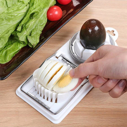 Multifunctional egg cutter 2-in-1 stainless steel wire pull egg cutter for hanging kitchen accessory tools