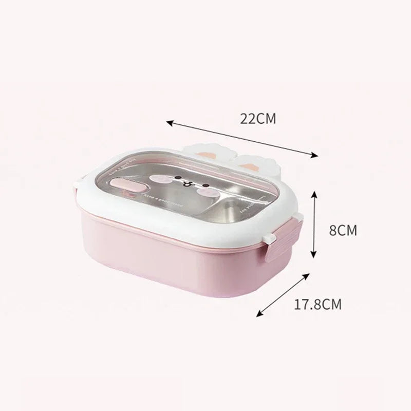 Stainless Steel Lunch Box Rabbit Design Bento Box For Kids