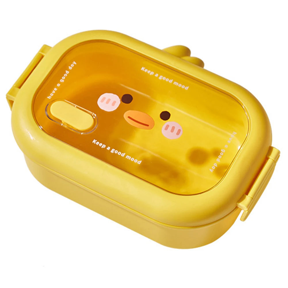 2 compartments stainless steel cute Bento box-Lunch box