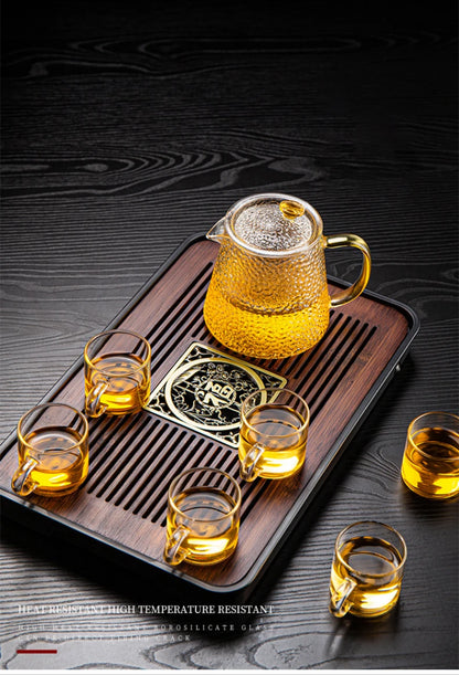 High-Quality Heat Resistant Glass Teapot – Borosilicate Glass with Colored Knob