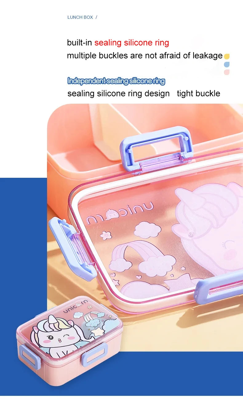 Cute Kids Lunch Box with multiple Compartments style – Leakproof Bento Lunchbox