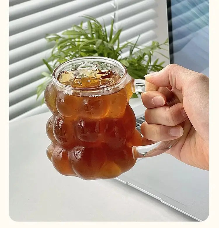 Unique & Cute Grape Shaped Transparent Glass Cup